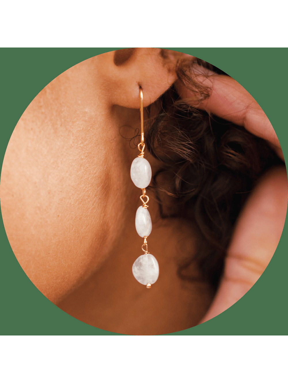 Moonstone Waterfall Earrings